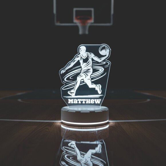 Custom Basketball LED Night Light for Athletes - Picture 8 of 8